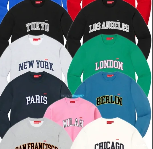Round Shop Limited Pink Angeles Black 24SS City White Blue Shanghai Blue Royal Hoodie Chicago Crewneck 6-Thread 4-pin Paris Neck Milan Shanghai Royal Open Los 0813